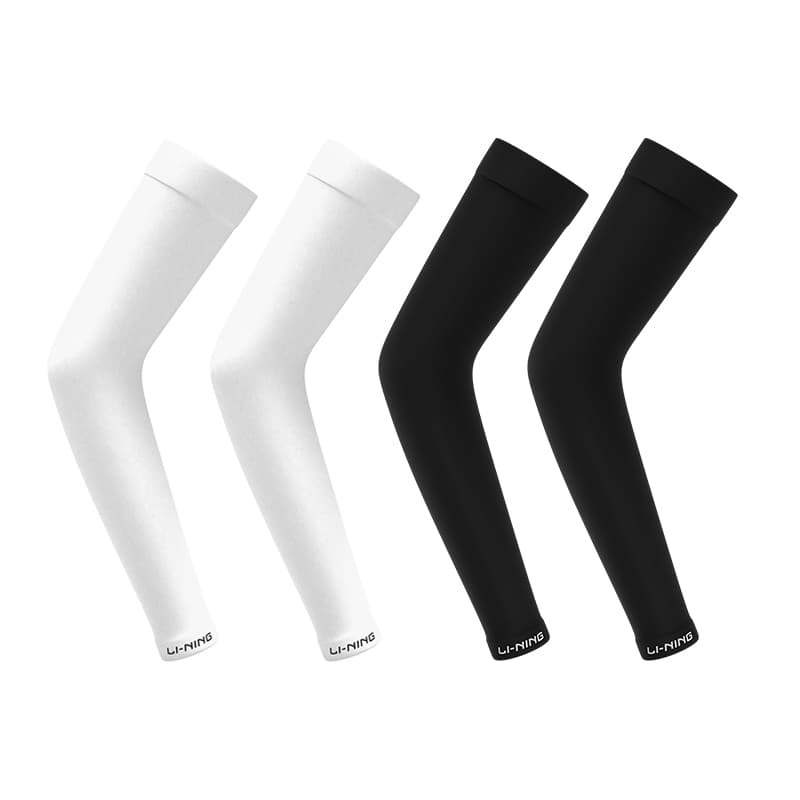 LiNing Polyamide Sun Protection Leg Covers 1 black 1 white [ice sleeve/leg guard dualuse]