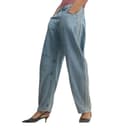 Adidas Originals Jeans Vintage Blue Color Moderate Wide Leg