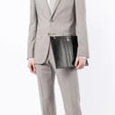 THOM BROWNE· Pebble Texture Calfskin Briefcase Medium Black