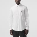 Burberry Monogram Motif Technical Cotton Shirt White
