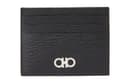 FERRAGAMO Cow Card Holder Card Holder Black/Red