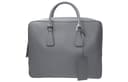 PRADA Saffiano Business Cow Handbag Briefcase Gray