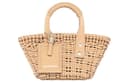 Balenciaga Bistro Polyurethane Basket Bag, Handbag, Shoulder Bag, Crossbody Bag Extra Small Brown