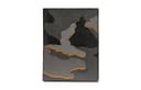 COACH Coated Canvas Passport Holder Mini Antique Nickel Gray Multiple