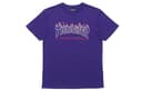 Thrasher Crew Neck Loose Fit Straight Fit Short Sleeved T Shirt Japan Version Purple