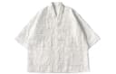 S CREST Shirts Gray White V Neck Moderate Straight Fit