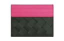 Bottega Veneta Cow Card Holder Pink/Black