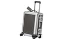 GUCCI Canvas & Silver Aluminum Binding Travel Bag, Suitcase, Luggage 22 Inch Gray