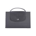 LONGCHAMP Le Pliage Green Recycled Canvas With Trim Canvas Bag, Handbag, Briefcase Small Graphite Gray