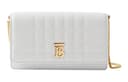 Burberry Lola Bag Lambskin One Shoulder Crossbody Clutch White