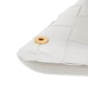 Bottega Veneta Solid Color Sheepskin Key Pouch White