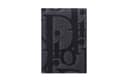 DIOR Oblique Printed Fabric Passport Holder Black