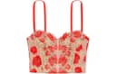 Victoria's Secret Shapewear Champagne Coral Red Print