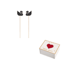 Swarovski Swan Artificial Crystal Earrings Black