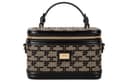 Elisabetta Franchi Cotton Travel Makeup Bag Licorice/Black