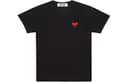CDG Play T Shirts Black Crew Neck Moderate