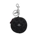 COACH Denim With Smooth Coin Purse Regular Black