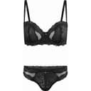 Victoria's Secret Melrose Balconette Bra Panty Set In / Jet Black Set Ink Black