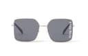 MIU MIU Metal Irregular Shape Sunglasses Silver