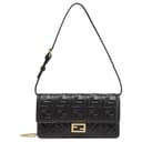 FENDI Baguette Lambskin Crossbody Bag, Shoulder Bag Black