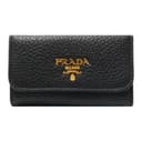PRADA Saffiano Key Pouch Black