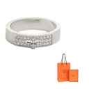 HERMES Original Design White Gold, Diamond Rings Silver