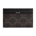CELINE Triomphe Canvas Card Holder Medium Black & Brown