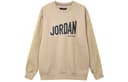 Jordan Flight MVP Letter Logo Print Thickened Fleece Lined Athleisure Crew Neck Sweatshirt Desert Yellow