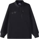 FILA x JAMES JEAN Sweatshirt PERFORMANCE Collection, Fleece Lined Thermal Stand Collar Sports Black Teenagers