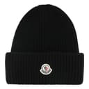 Moncler Logo Patch Ribbed Beanie