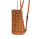 MCM Aren Calfskin Trim Bucket Bag, Backpack Mini Brown