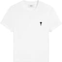 Ami Paris Logo Embroidered Crewneck T Shirt