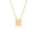 CELINE Alphabet H Necklace In Brass With Gold Finish