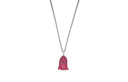 GUCCI Ghost 925 Sterling Silver Necklaces Red
