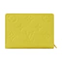 LOUIS VUITTON Portefeuille Comet Grain Cow Wallet Regular Lemon