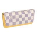 LOUIS VUITTON Canvas With Eyeglass Pouch Sky Blue Spelled Beige