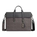 COACH Sullivan Artificial One Shoulder Crossbody Handheld Briefcase Large Gray
