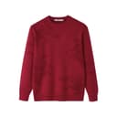 HLA Knitwear Red Pattern G5 Crew Neck Thickened Straight Fit