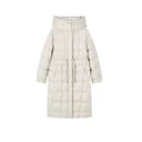 XIANGYING Down Jackets Heron White Moderate Nippedin Waist