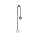 MIKIMOTO 18K White Gold With Black Rhodium Plating Earrings Black/Purple