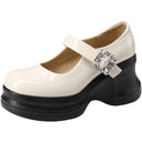 Mulinsen JK Uniform Synthetic Chunky Heel Approx. 5.5cm