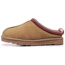 TASMAN AUS Split Cow Leather, Thermal Comfortable Shearling Fleece Lined Bohemian Style Flat Closed Toe Slippers 2cm