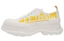 Alexander McQueen Tread Slick Lace Up Graffiti White Yellow Pop