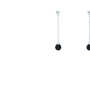 TIFFANY & CO. 925 Sterling Silver Earrings Black