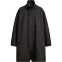ZARA Parka Black Stand Collar Moderate