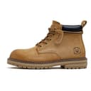MADEN Yellow Split Pig Combat Brown Fleece Lined Fall Winter