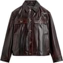 ZARA Jackets Dark Red Lapel Moderate Straight Fit