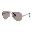 RayBan Metal Aviator Sunglasses Polished Gunmetal Gray
