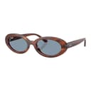RayBan Acetate Oval Sunglasses Stripes Havana