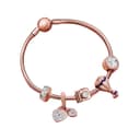 Pandora Synthetic Cubic Zirconia, Copper Silver Alloy Pendants Rose Gold